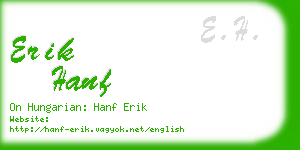 erik hanf business card